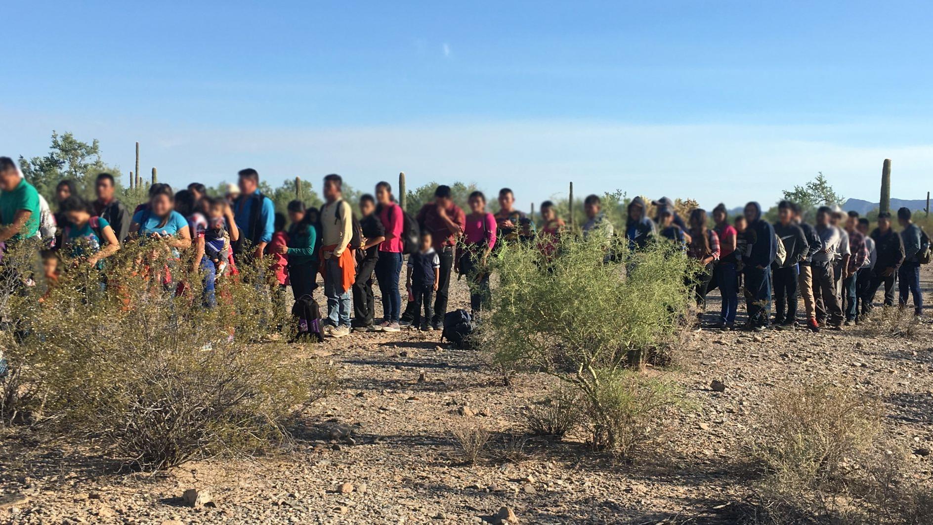 Group of 163 migrants apprehended along Arizona-Mexico border